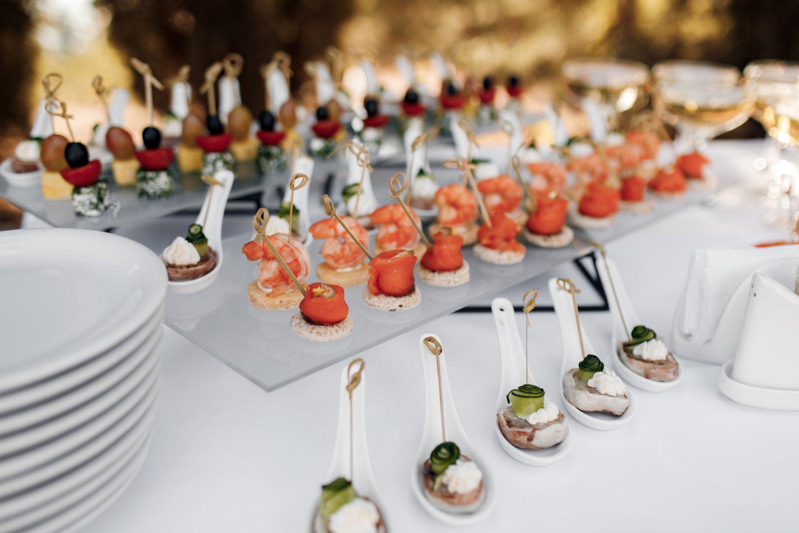 Corporate event catering setup